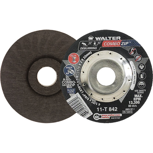 Right Angle Grinder Reinforced Cut-Off Wheels - Combo Zip, 4-1/2" x 5/64", 7/8" Arbor, Type 27 Planification Entrepots Molloy