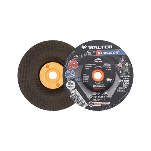 Meule XCAVATOR, 5" x 1/4", Arbre 5/8"-11, Zirconium, Type 27/27S Planification Entrepots Molloy