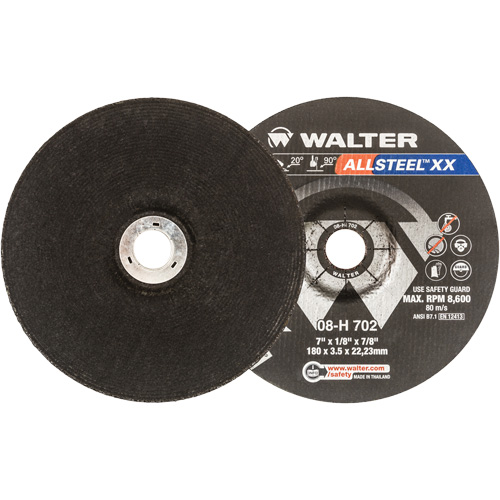 Allsteel XX Depressed Centre Grinding Wheels, 7" x 1/8", 7/8" Arbor, Type 27 Planification Entrepots Molloy