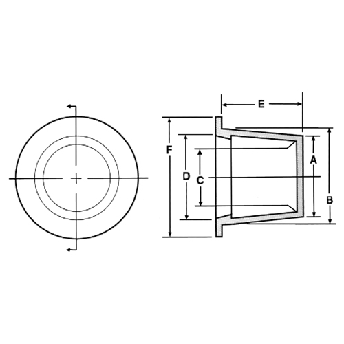 Bouchon en plastique, 1/2" dia. Planification Entrepots Molloy
