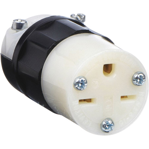 Grounding Straight Blade Connector, 6-15R, Nylon Planification Entrepots Molloy