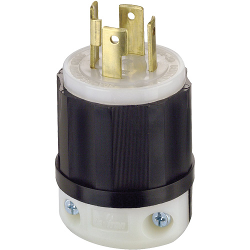 3-Pole 4-Wire Grounding Locking Plug, Nylon, 30 Amps, 250 V, L15-30P Planification Entrepots Molloy