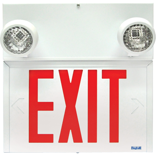 Stella Combination Signs - Exit, LED, Hardwired, 12-1/8" L x 12-1/2" W, English Planification Entrepots Molloy