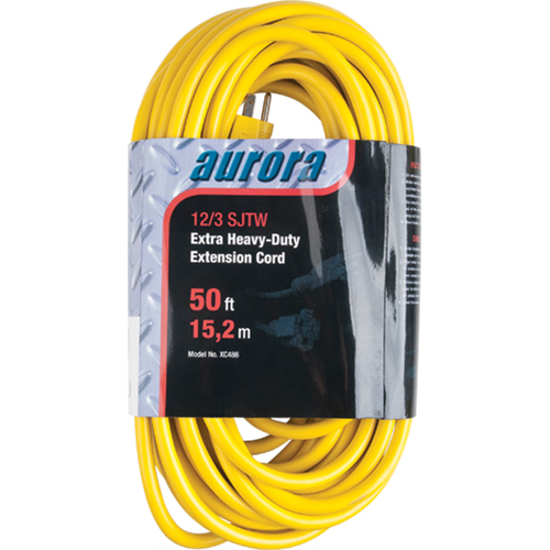 Cordon rallonge en vinyle, Ext&eacute;rieur, SJTW, AWG 12/3, 15 A, 50' Planification Entrepots Molloy