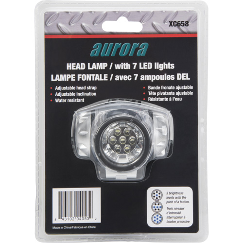 Headlamp, LED, 28 Lumens, 20 Hrs. Run Time, AAA Batteries Planification Entrepots Molloy
