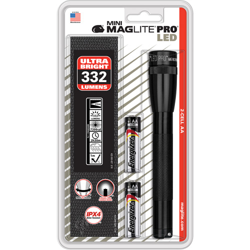 Mini&reg; PRO Flashlight, LED, 332 Lumens, AA Batteries Planification Entrepots Molloy