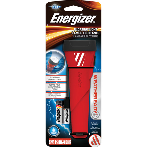 Weatheready&reg; Floating Flashlight, LED, 55 Lumens, AA Batteries Planification Entrepots Molloy