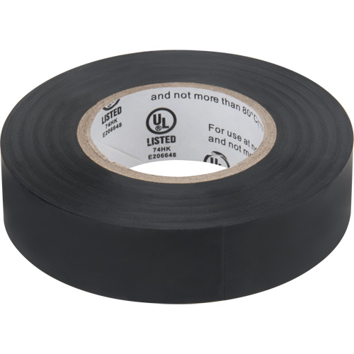 Ruban isolant, 19 mm (3/4") x 18 m (60'), Noir, 7 mils Planification Entrepots Molloy
