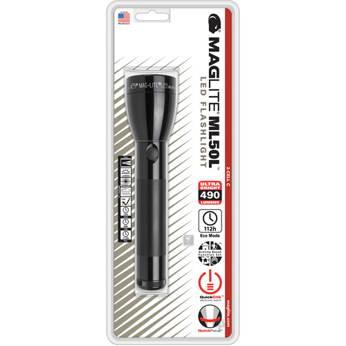 Lampe de poche, DEL, 490 lumens, Piles C Planification Entrepots Molloy