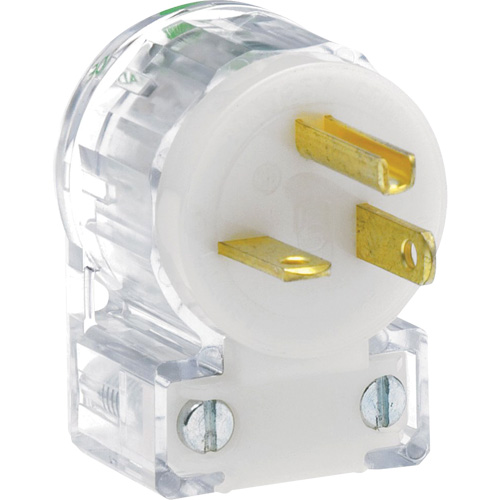Angled Hospital Grade Extension Plug, Nylon, 20 Amps, 125 V Planification Entrepots Molloy
