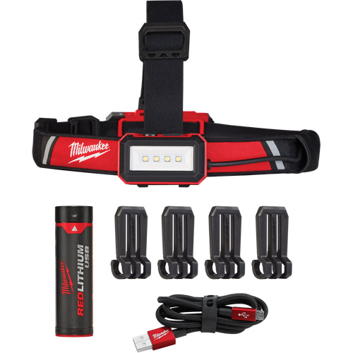 Low-Profile USB Headlamp, LED, 600 Lumens, 2 Hrs. Run Time, Rechargeable Batteries Planification Entrepots Molloy