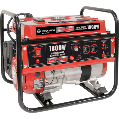 Gasoline Generator, 1800 W Surge, 1400 W Rated, 120 V, 7 L Tank Planification Entrepots Molloy