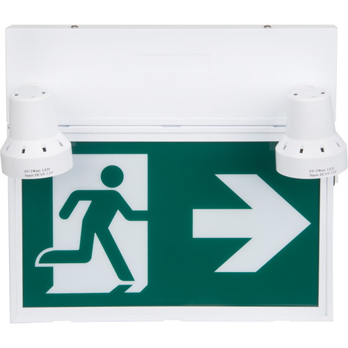 Running Man Sign with Security Lights, LED, Battery Operated/Hardwired, 12-1/10" L x 11" W, Pictogram Planification Entrepots Molloy