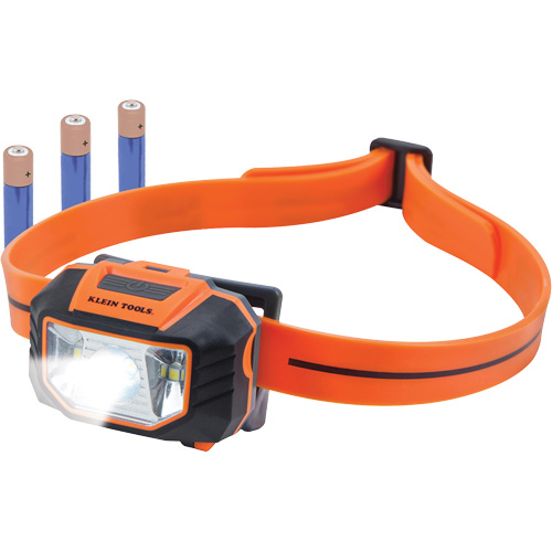 Headlamp with Silicone Hardhat Strap, LED, AAA Batteries, Plastic Planification Entrepots Molloy