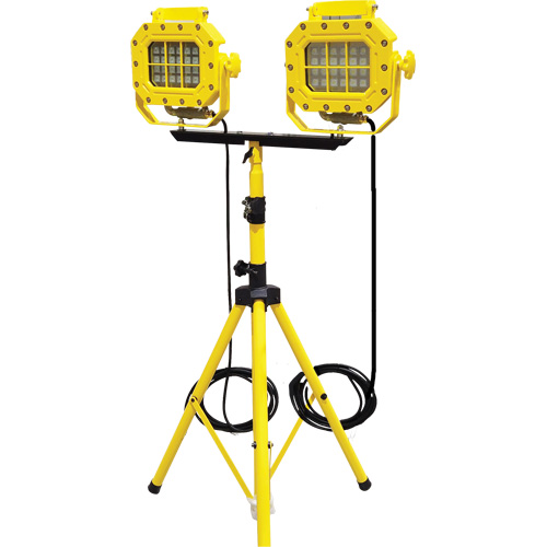 Explosion Proof Floodlight with Tripod, LED, 40 W, 5600 Lumens, Aluminum Housing Planification Entrepots Molloy