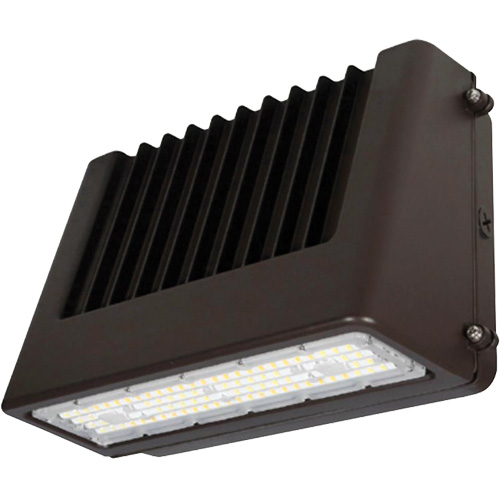 Wall Pack Light Fixture, LED, 120 V, 80 W, 6.5" H x 9.3" W x 14.4" D Planification Entrepots Molloy