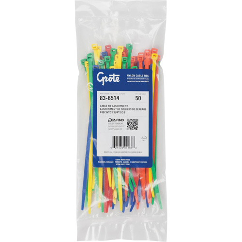 Nylon Cable Ties, 8" Long, 50 lbs. Tensile Strength Planification Entrepots Molloy
