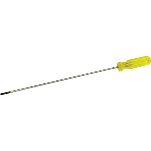Electrician's Slotted Screwdriver, 3/16" Tip, Round, 15-1/2" L, Plastic Handle Planification Entrepots Molloy