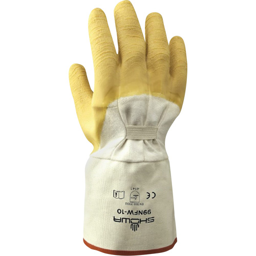Gants robustes 99NFW, 10/Grand, R&ecirc;vetement Latex de caoutchouc, Enveloppe en Coton Planification Entrepots Molloy