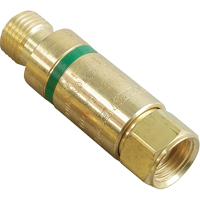 Antiretours pare-flammes - Oxy/gaz combustibles, Gaz combustibles (rouge)/Oxyg&egrave;ne (vert), Style pour adapteur de d&eacute;tendeur Planification Entrepots Molloy