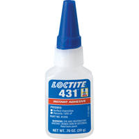 431 Surface Insensitive Instant Adhesive, Clear, Bottle, 20 g Planification Entrepots Molloy