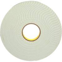 Ruban de mousse avec rev&ecirc;tement deux c&ocirc;t&eacute;s, Ruban double face en mousse, 33 m (108') lo x 25,4 mm (1") la, 62 mils, Ur&eacute;thane Planification Entrepots Molloy