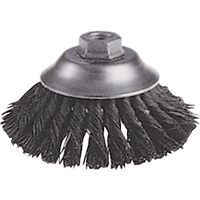 Brosses-boisseau &agrave; fils nou&eacute;s - Brosse-boisseau &eacute;vas&eacute;e, Dia. 6", Fils 0,02", Arbre 5/8"-11, Acier Planification Entrepots Molloy