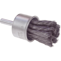 Knot Wire End Brush, 1/2" Dia., 0.014 Wire Dia., 1/4" Shank Planification Entrepots Molloy