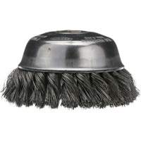 Knotted Cup Brush, 4" Dia. x 5/8"-11 Arbor Planification Entrepots Molloy