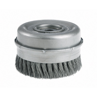 Knot Wire Cup Brushes with Bridle - Heavy-Duty, 4" Dia. x 5/8"-11 Arbor Planification Entrepots Molloy