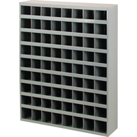 Armoires pour bacs de rangement en acier, 33-3/4" la x 8-1/2" p x 42" h, Gris Planification Entrepots Molloy