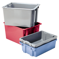 Polylewton Stack-N-Nest&reg; Containers, 15.1" x 30.1" x 24", Blue Planification Entrepots Molloy