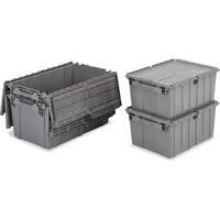 Contenants de distribution Flipak en plastique poly&eacute;thyl&egrave;ne (PE), 11,8" x 9,8" x 7,7", Gris Planification Entrepots Molloy