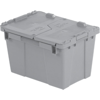 Flipak&reg; Polyethylene Plastic (PE) Distribution Containers, 15.2" x 10.9" x 9.7", Grey Planification Entrepots Molloy
