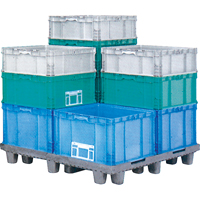 Syst&egrave;me de contenants d'exp&eacute;dition 4845 de StakPak Plus, 15" la x 24" p x 14,5" h, Bleu royal Planification Entrepots Molloy