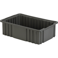 Contenant Divider Box, Poly&eacute;thyl&egrave;ne, 16,5" la x 10,9" p x 5" h, Gris Planification Entrepots Molloy