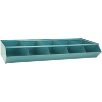 Bacs sectionnels superposables, Cap. 100 lb, 37" la x 15-1/2" p x 6" h, Bleu Planification Entrepots Molloy