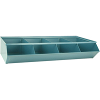 Bacs sectionnels superposables, Cap. 100 lb, 37" la x 18-3/4" p x 7-1/2" h, Bleu Planification Entrepots Molloy