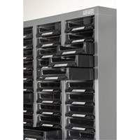 KPC-300 Parts Cabinet, Galvanized Steel, 60 Drawers, 21-3/10" x 10-2/5" x 36-9/10", Grey Planification Entrepots Molloy