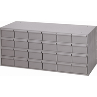 Casiers &agrave; tiroirs industriels, 24 tiroirs, 33-3/4" la x 11-5/8" p x 14-3/8" h, Gris Planification Entrepots Molloy