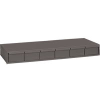 Industrial Drawer Cabinets, 6 Drawers, 33-3/4" W x 11-5/8" D x 4" H, Grey Planification Entrepots Molloy