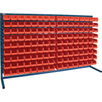 Louvered Rack with Bins, 144 Bins, 72" W x 15" D x 40" H Planification Entrepots Molloy