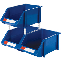Bac empilable & &agrave; suspendre, 8-3/16" la, 6-3/16" h x 14" p, Bleu Planification Entrepots Molloy
