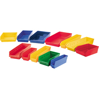 Bacs de rangement pour tablettes, 11-1/8" la x 4" H x 11-5/8" p, Jaune, Capacit&eacute; 30 lb Planification Entrepots Molloy