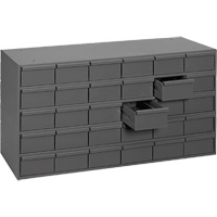 Industrial Drawer Cabinets, 30 Drawers, 33-3/4" W x 11-5/8" D x 17-3/4" H, Grey Planification Entrepots Molloy