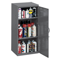 Utility Cabinet, Steel, 2 Shelves, 30" H x 13-3/4" W x 12-3/4" D, Grey Planification Entrepots Molloy