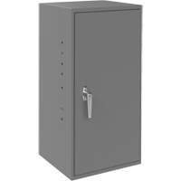 Utility Cabinet, Steel, 2 Shelves, 30" H x 13-3/4" W x 12-3/4" D, Grey Planification Entrepots Molloy
