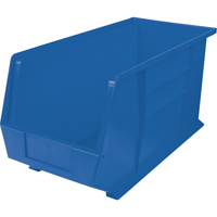 Bacs ultra empilable & suspendable, 8-1/4" la, 9" h x 18" p, Bleu Planification Entrepots Molloy