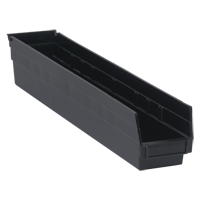 Bac pour &eacute;tag&egrave;re &eacute;conomique, 4-1/8" la, 4" h x 23-5/8" p, Noir Planification Entrepots Molloy