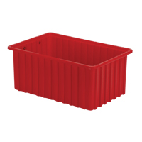 Divider Box&reg; Containers, Polyethylene, 16.5" W x 10.9" D x 7" H, Red Planification Entrepots Molloy